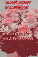 Bukiet różowych róż miłego czwartku
